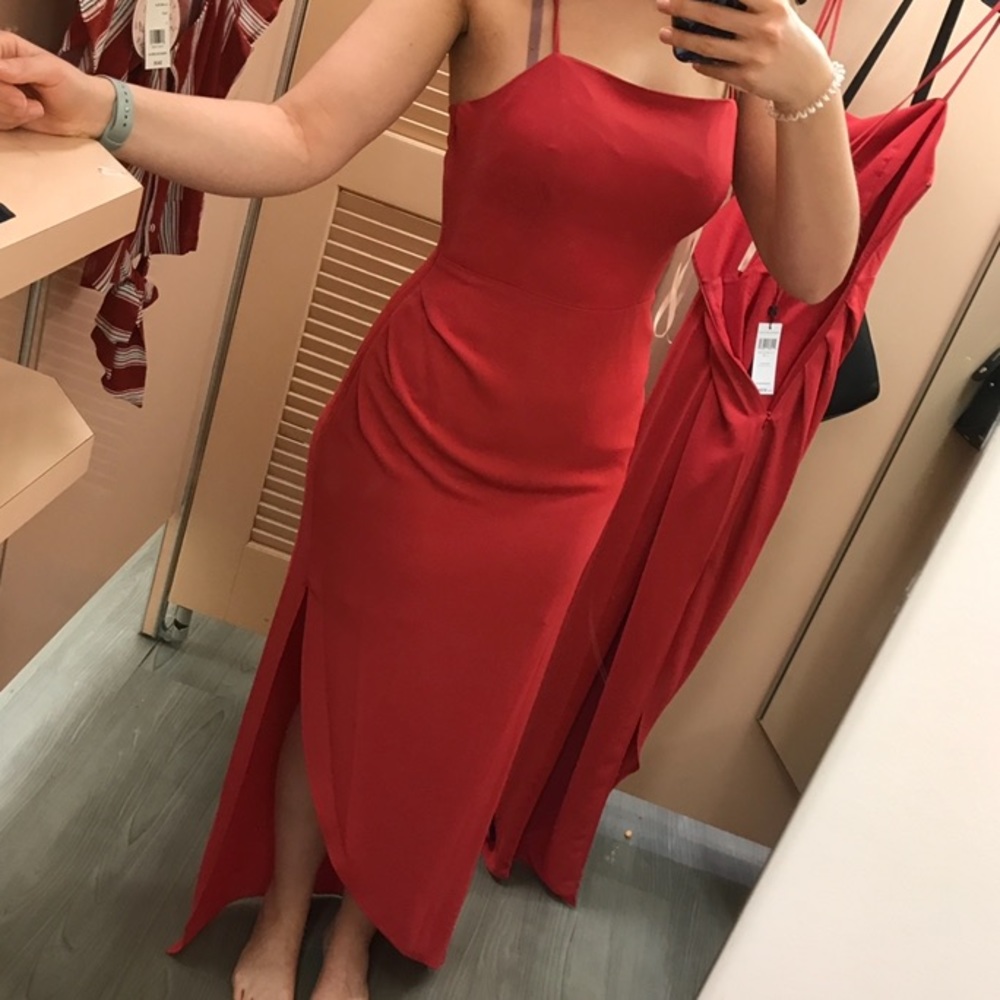 Red BCBG dress